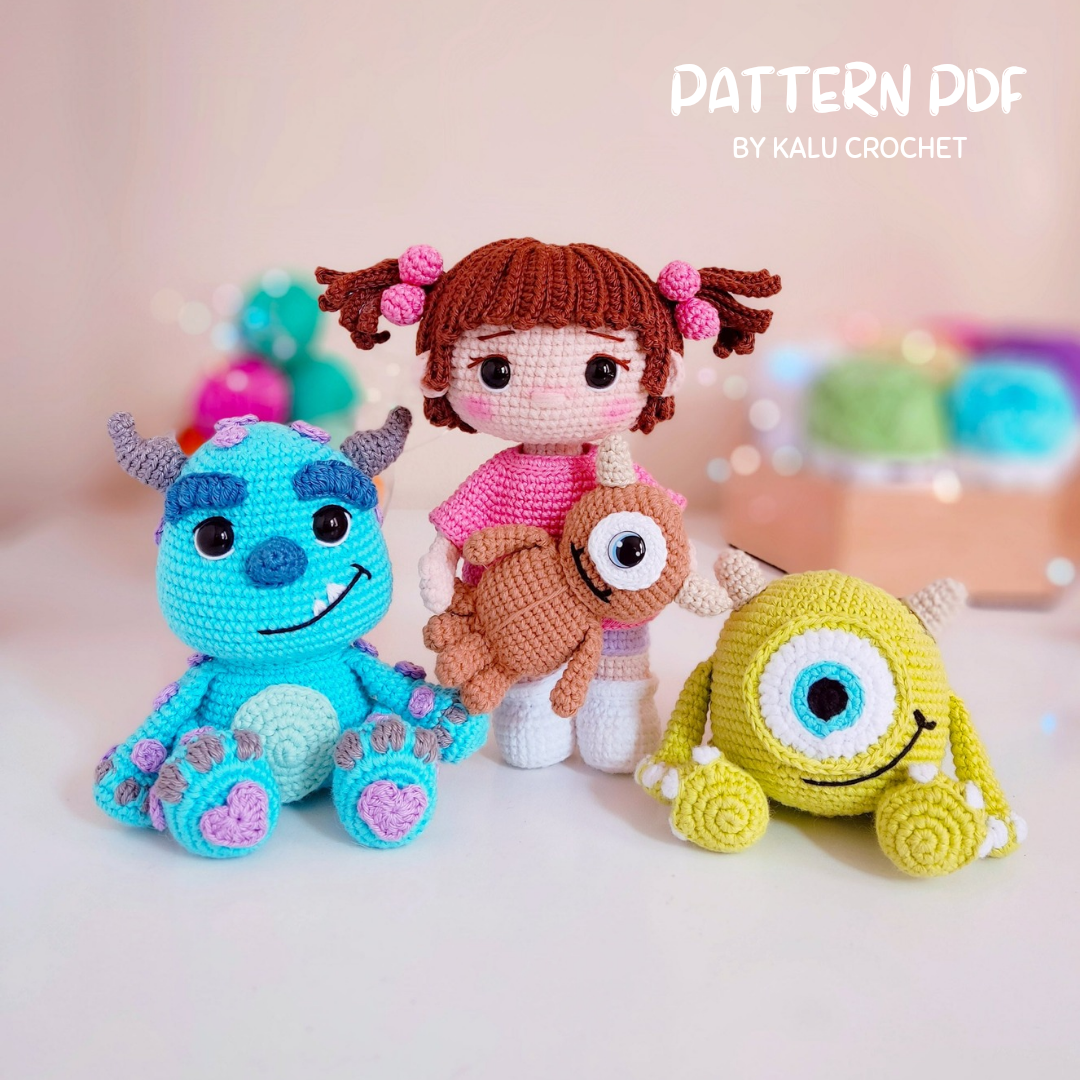 MONSTER INC ♡ PDF PATTERN – Kalucrochet