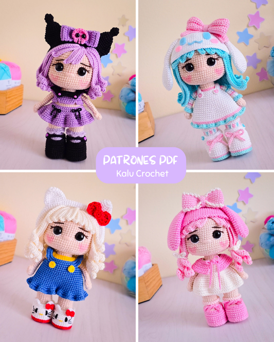 KITTY Y SUS AMIGAS ♡ PATRON PDF