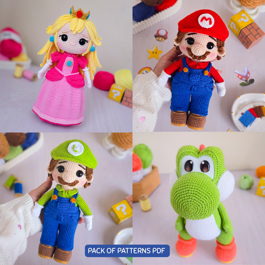 COLLECTION MARIO PACK X4 ♡ PDF PATTERN