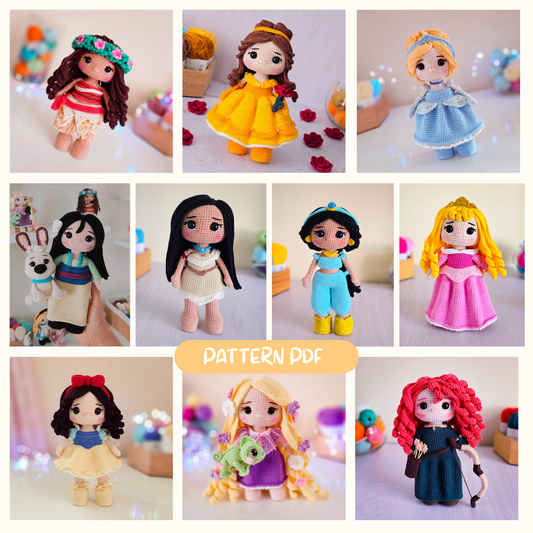 PRINCESS ♡ PACK OF 10  PATTERNS PDF